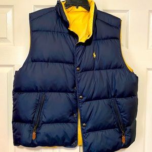 Men’s XXL polo reversible down vest